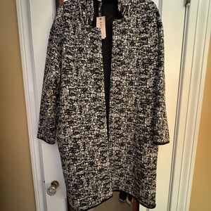 Philosophy Duster coat in Black & White print